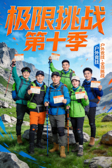 真人秀《极限挑战》第十季海报，户外竞技综艺